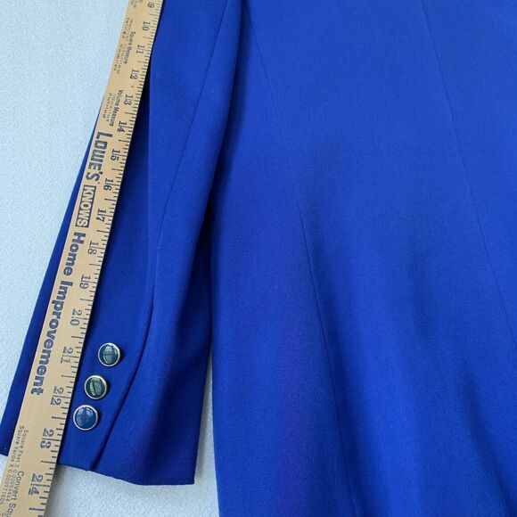 Worthington Skirt Blazer Suit Women 10 Blue 2 Piece Career Office Corp Grandma - Picture 7 of 16
